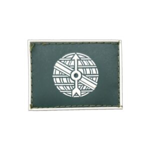 Topógrafo Gola Exército emborrachado verde com branco