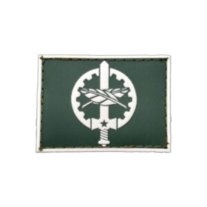 Quadro Auxiliar de Oficiais Gola Exército emborrachado verde com branco