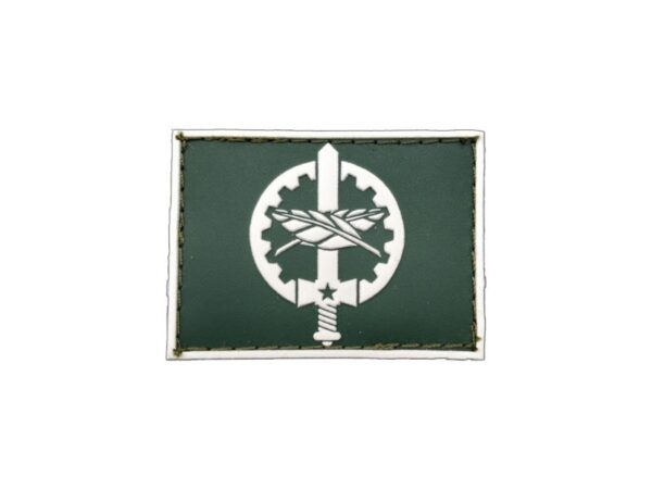 Quadro Auxiliar de Oficiais Gola Exército emborrachado verde com branco