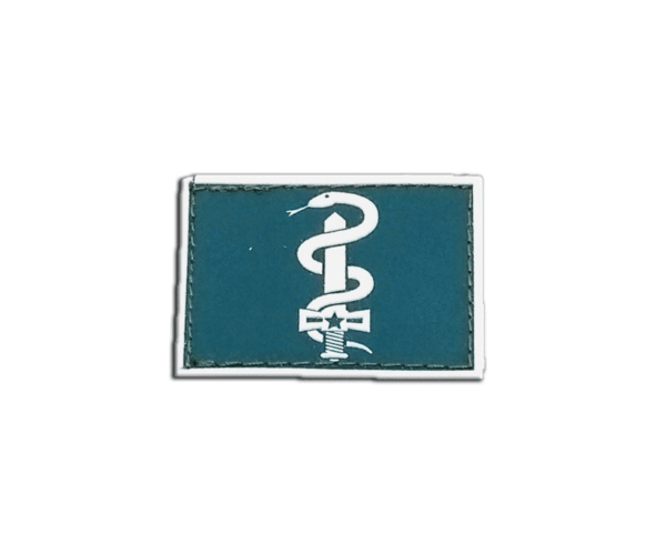 Médico gola Exército emborrachado verde com branco