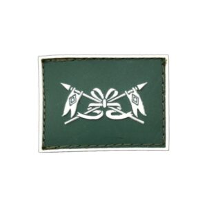 Cavalaria Gola Exército emborrachado verde com branco