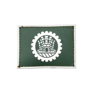 Engenheiro Militar Gola Exército emborrachado verde com branco