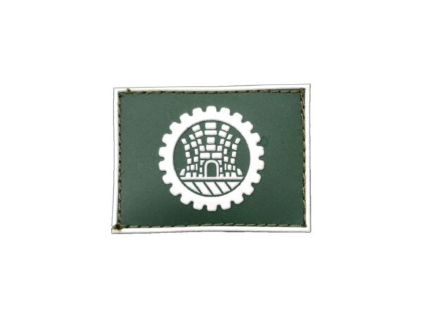 Engenheiro Militar Gola Exército emborrachado verde com branco