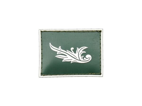 Intendência (direita) Gola Exército emborrachado verde com branco