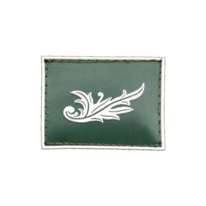 Intendência (esquerda) Gola Exército emborrachado verde com branco