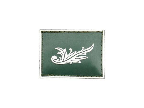 Intendência (esquerda) Gola Exército emborrachado verde com branco