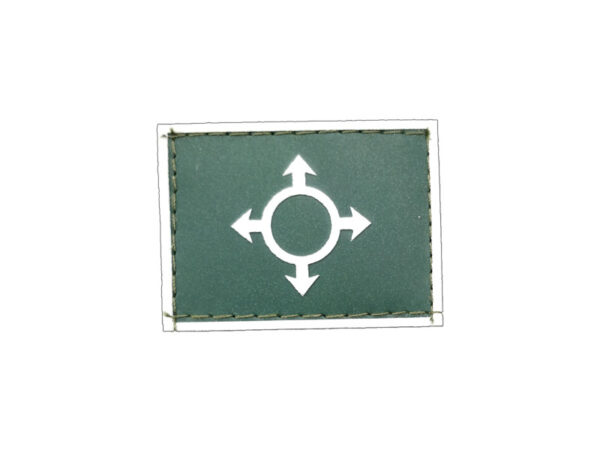 Comunicação Gola Exército emborrachado verde com branco. cód. 55V