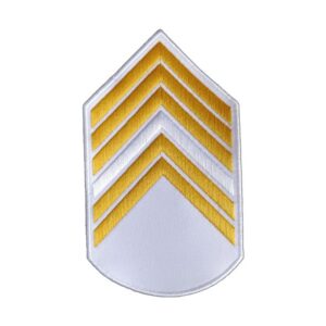 Divisa 1º Sargento, Branca com Amarelo