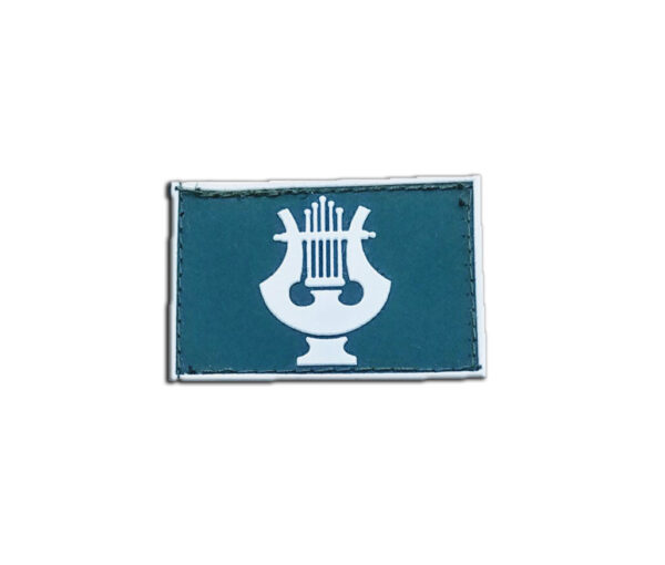 Músico Gola Exército emborrachado verde com branco