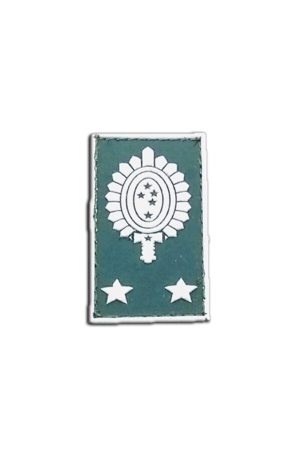 Insígnia de General de Brigada, emborrachada verde/branco