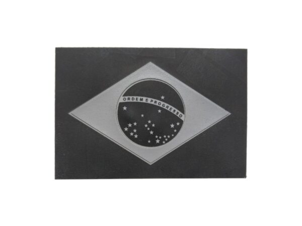 Bandeira do Brasil, emborrachada, preta e cinza