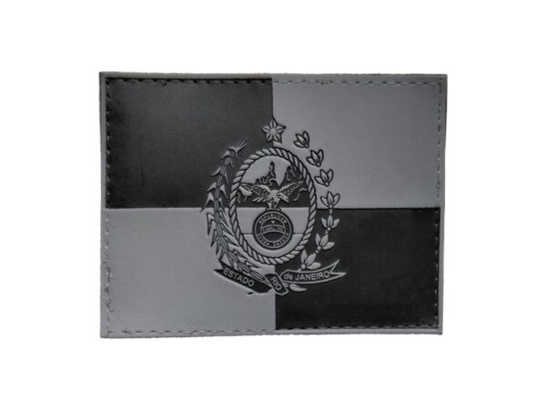 Bandeira do Rio de Janeiro, emborrachado, preta e cinza