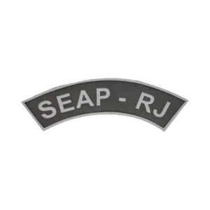 Tarjeta emborrachada SEAP-RJ, preta com cinza
