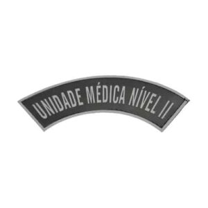 Tarjeta emborrachada Unidade Médica Nível II, preta com cinza