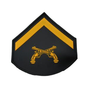 Divisa braço Soldado Polícia Militar, par, emborrachado, preto com laranja, fecho de contato. cód. 2019PL